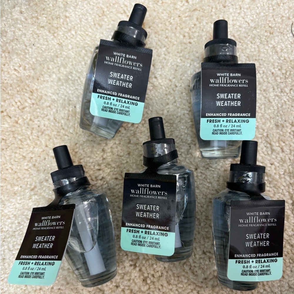 NEW NWT 5 Bath & Body Works Refills-Sweater Weather
